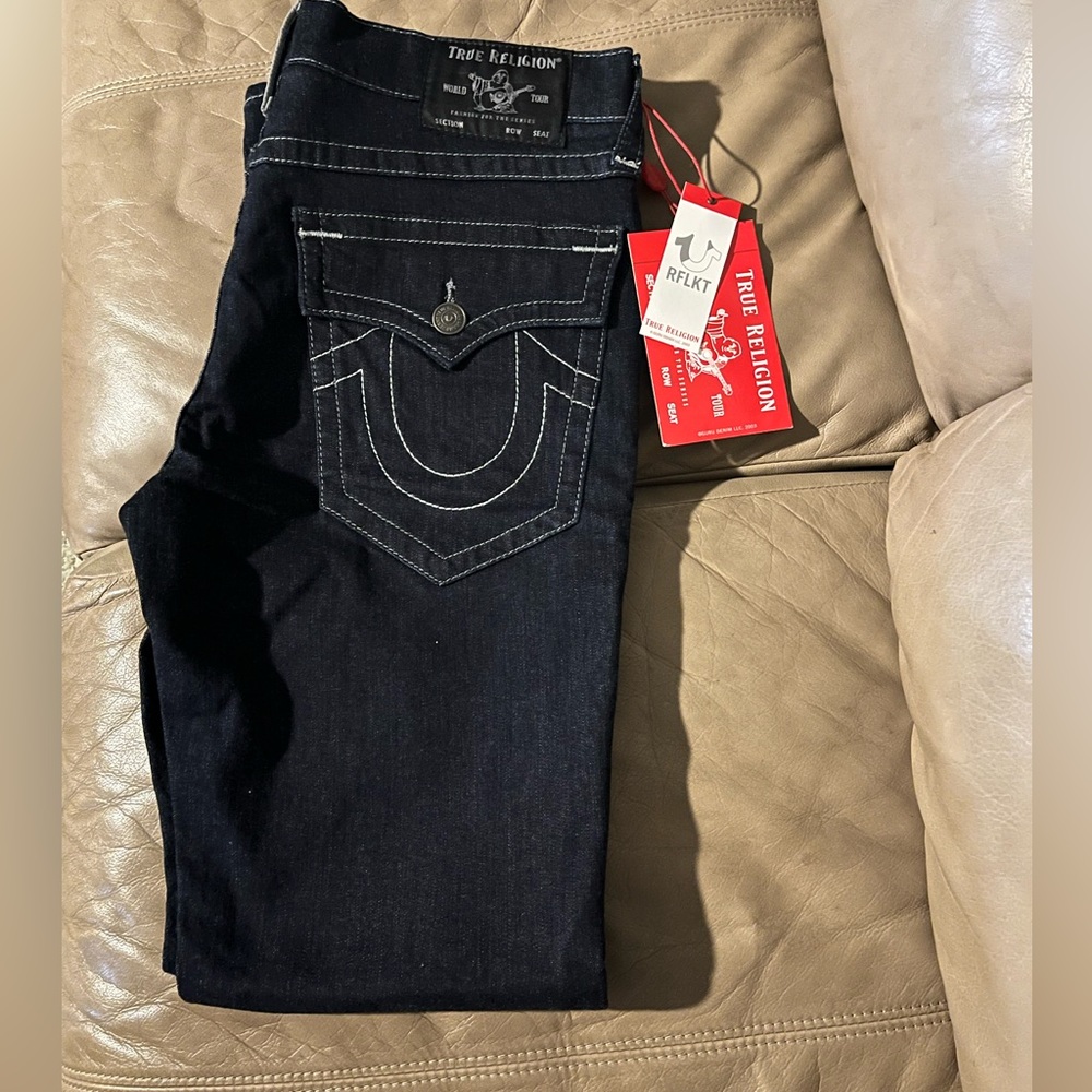True Religion Ricky Flap Reflctv mens jeans size 34 brand new with tags